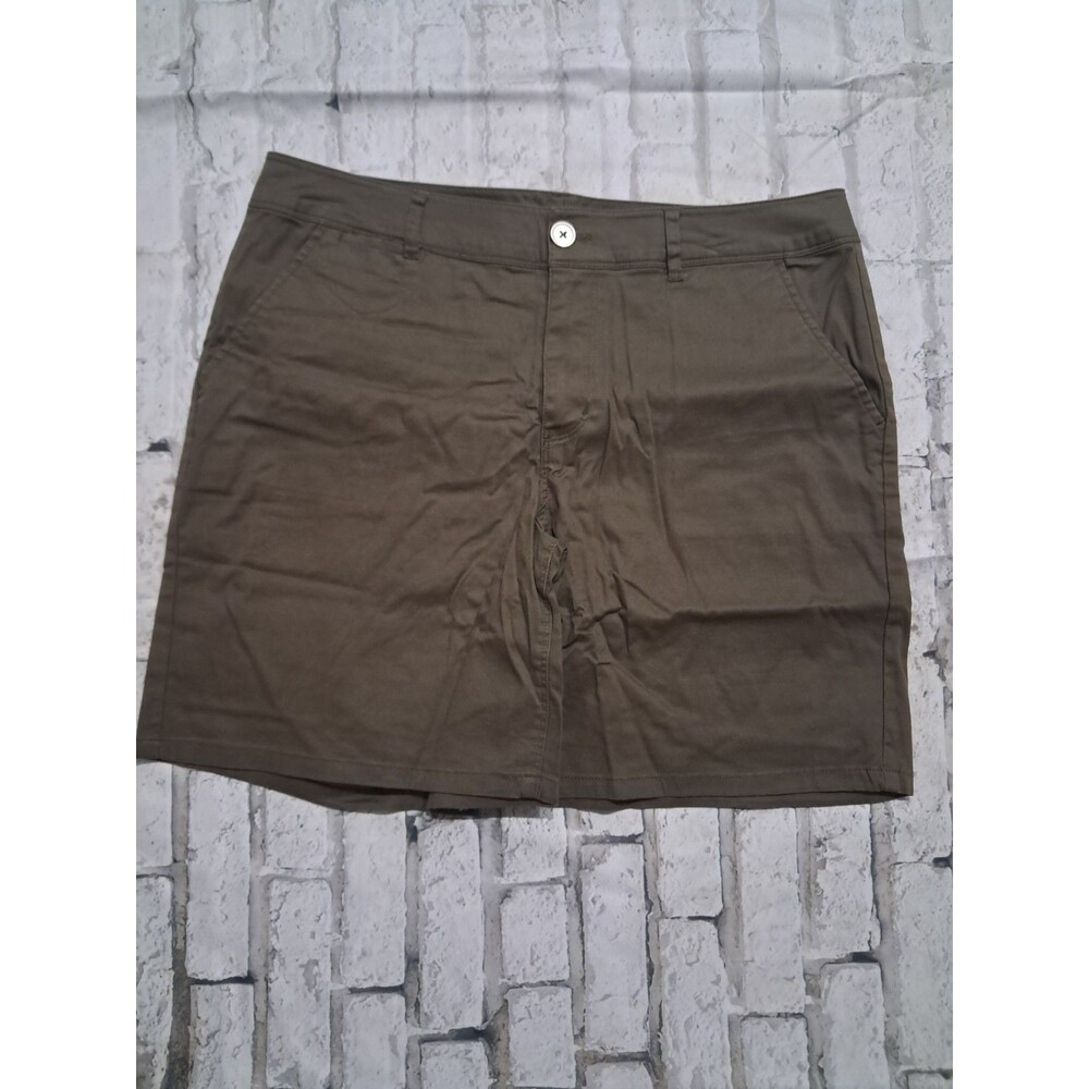 Cato Contemporary Women's Chino Shorts Size 10 Olive Green Safari Hiking